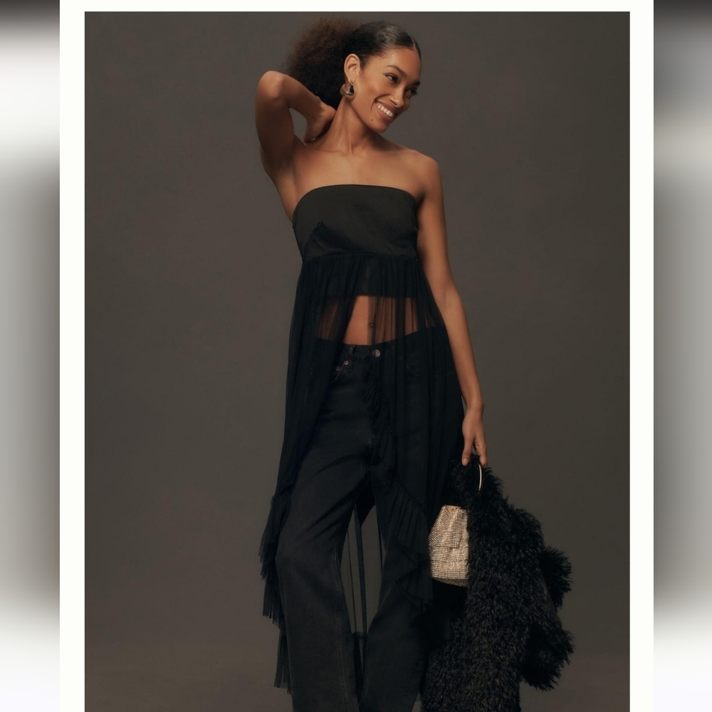 NWT Anthropologie Tulle Tunic Size Large